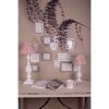 Clayre & Eef 6LAK0540L Pantalla Ø 25x16 cm - E27 Rosa - Blanca
