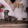 Clayre & Eef 6PR3645 Decoración Estatua Perro (Teckel) 27x15x23 cm Plateada