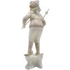 Clayre & Eef 6PR3647 Decoración Niño en Esquí 12x8x19 cm Rosa - Blanco