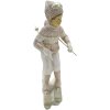 Clayre & Eef 6PR3647 Decoración Niño en Esquí 12x8x19 cm Rosa - Blanco