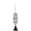 Clayre & Eef 6PR3680 Decoración Colgante Cascanueces 4x3x13 cm Color plata