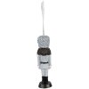 Clayre & Eef 6PR3680 Decoración Colgante Cascanueces 4x3x13 cm Color plata