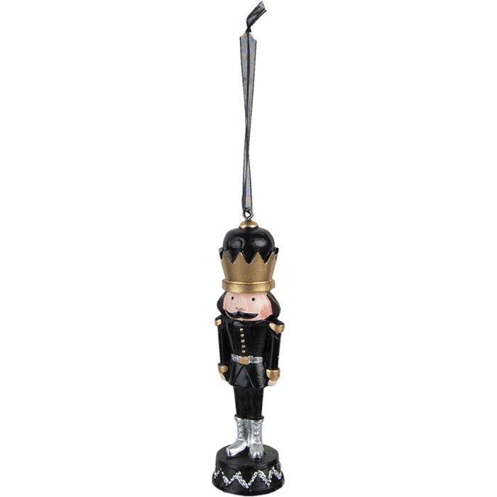 Clayre & Eef 6PR3690 Decoración Cascanueces 3x3x12 cm Negro