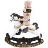Clayre & Eef 6PR3712 Decoración Cascanueces en Caballo Mecedora 15x5x18 cm Rosa