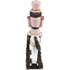 Clayre & Eef 6PR3712 Decoración Cascanueces en Caballo Mecedora 15x5x18 cm Rosa
