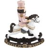Clayre & Eef 6PR3712 Decoración Cascanueces en Caballo Mecedora 15x5x18 cm Rosa