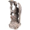 Clayre & Eef 6PR3733 Portavelas Ángel 15x14x29 cm Gris