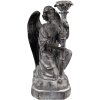 Clayre & Eef 6PR3733Z Portavelas Ángel 15x14x29 cm Gris