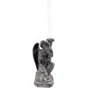 Clayre & Eef 6PR3733Z Portavelas Ángel 15x14x29 cm Gris