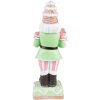 Clayre & Eef 6PR3736 Decoración Cascanueces 9x6x24 cm Verde - Rosa