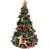 Clayre & Eef 6PR3766 Árbol de Navidad Caja de Música Ø 12x19 cm Verde