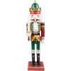 Clayre & Eef 6PR3813 Decoración Cascanueces 9x7x30 cm Verde - Rojo