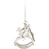 Clayre & Eef 6PR4791 Decoración Niño en caballo balancín 14x7x20 cm Beige