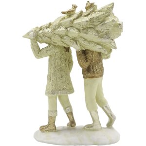 Clayre & Eef 6PR4796 Decoración niños con árbol de Navidad 12x6x15 cm