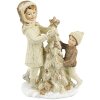 Clayre & Eef 6PR4797 Decoración Niños con Árbol de Navidad 10x5x14 cm Beige