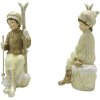 Clayre & Eef 6PR4798 Decoración Niños (2 piezas) 10x7x18 cm Beige - Dorado