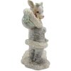 Clayre & Eef 6PR4812 Decoración Niño con ciervo 12x6x13 cm Color plata