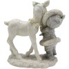 Clayre & Eef 6PR4812 Decoración Niño con ciervo 12x6x13 cm Color plata