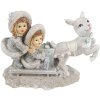Clayre & Eef 6PR4813 Decoración Niños en trineo 16x7x12 cm Color plata