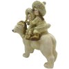 Clayre & Eef 6PR4820 Decoración Niños con Oso Polar 13x7x15 cm Blanco