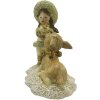 Clayre & Eef 6PR4821 Decoración Niño con Ciervo 12x6x12 cm Color Dorado