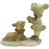Clayre & Eef 6PR4821 Decoración Niño con Ciervo 12x6x12 cm Color Dorado