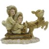 Clayre & Eef 6PR4822 Decoración Niños en trineo 16x7x12 cm Color oro
