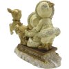 Clayre & Eef 6PR4822 Decoración Niños en trineo 16x7x12 cm Color oro