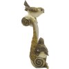 Clayre & Eef 6PR4867 Decoración Pájaros 10x5x15 cm Color Oro - Marrón