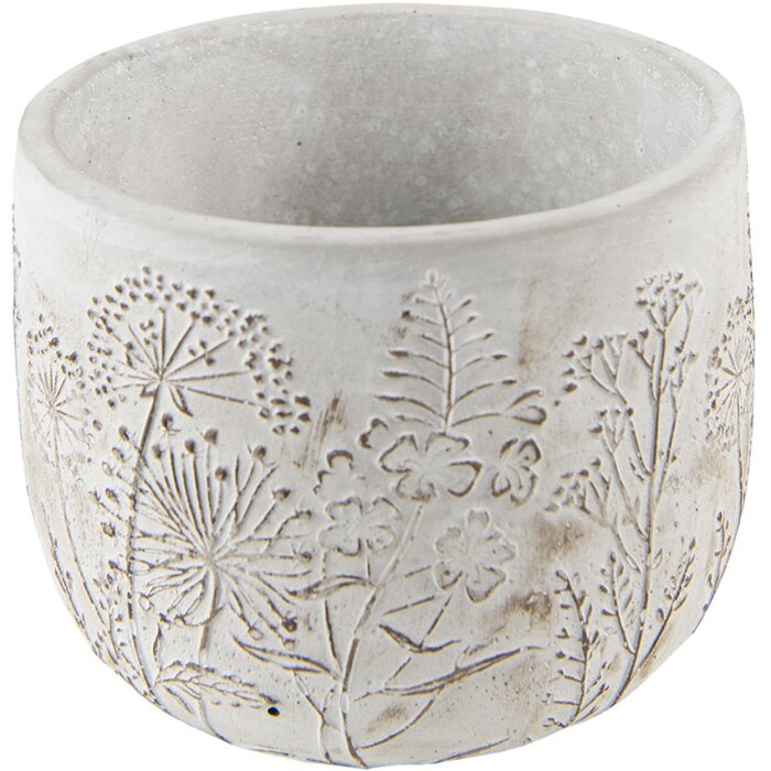 Clayre & Eef 6TE0403S Maceta Ø 14x11 cm Gris - Beige