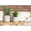 Clayre & Eef 6TE0403S Maceta Ø 14x11 cm Gris - Beige