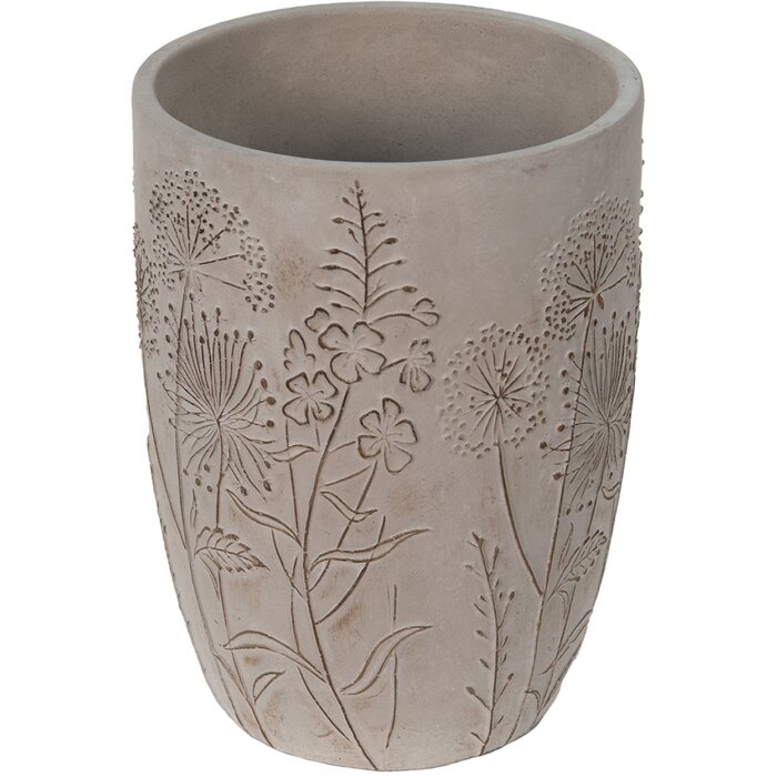 Clayre & Eef 6TE0405L Maceta Ø 18x25 cm Gris - Beige