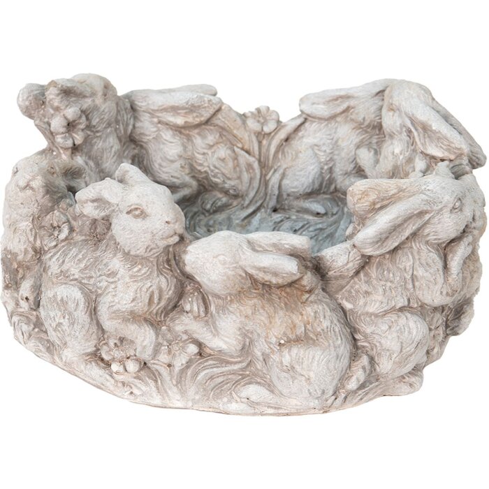 Clayre & Eef 6TE0408 Maceta Ø 27x12 cm Beige