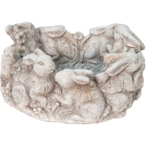 Clayre & Eef 6TE0408 Maceta Ø 27x12 cm Beige