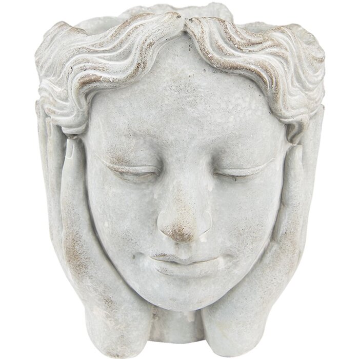 Clayre & Eef 6TE0409M Maceta 18x18x20 cm Gris - Beige