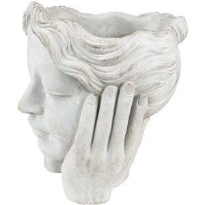 Clayre & Eef 6TE0409M Maceta 18x18x20 cm Gris - Beige