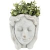 Clayre & Eef 6TE0409M Maceta 18x18x20 cm Gris - Beige