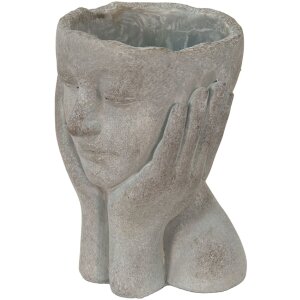 Clayre & Eef 6TE0410L Maceta 16x16x22 cm Gris