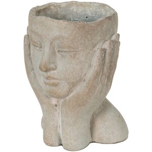 Clayre & Eef 6TE0410S Maceta 13x13x18 cm Gris