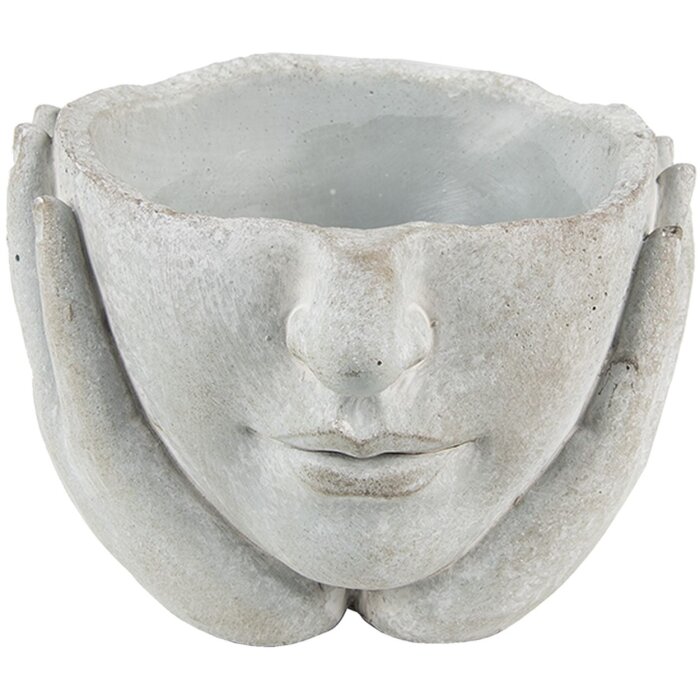 Clayre & Eef 6TE0412S Macetero 17x17x11 cm Beige - Gris