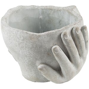 Clayre & Eef 6TE0412S Macetero 17x17x11 cm Beige - Gris