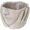 Clayre & Eef 6TE0413M Maceta 19x19x13 cm Gris - Beige