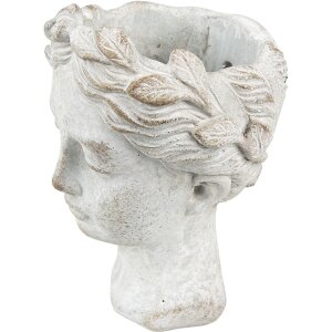 Clayre & Eef 6TE0419 Maceta 11x11x17 cm Gris - Beige