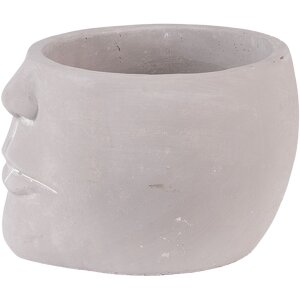 Clayre & Eef 6TE0452 Maceta 17x15x10 cm Gris