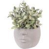 Clayre & Eef 6TE0452 Maceta 17x15x10 cm Gris