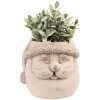 Clayre & Eef 6TE0456 Macetero 22x20x17 cm Beige Papá Noel