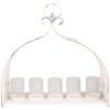 Clayre & Eef 6Y4803 Portacandelitas 53x16x50 cm Portavelas Beige