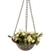 Clayre & Eef 6Y4833 Jardinera colgante 23x17x46 cm Gris - Verde
