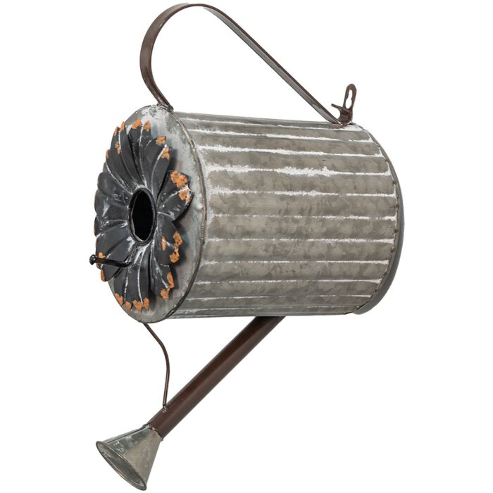 Clayre & Eef 6Y4857 Decoración Pajarera 18x25x41 cm Regadera Gris
