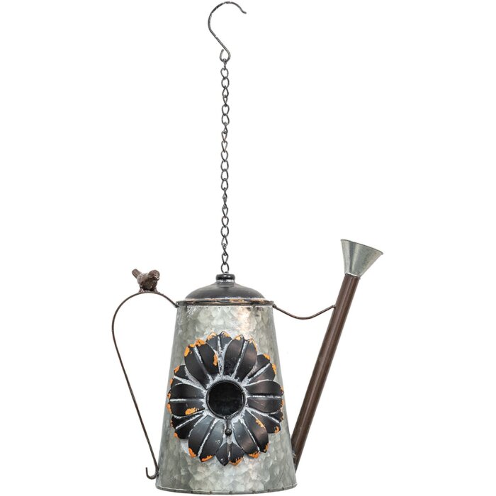 Clayre & Eef 6Y4859 Decoración Birdhouse 37x21x30-63 cm Gris